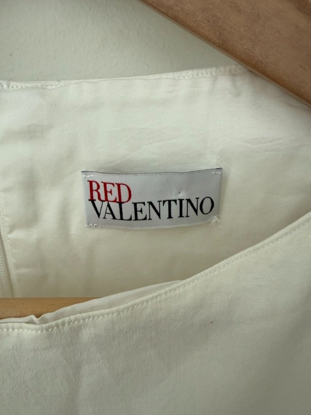 Red VALENTINO Crisp White Flared Drop-Waist Ruffle Sundress - Picture 3 of 6